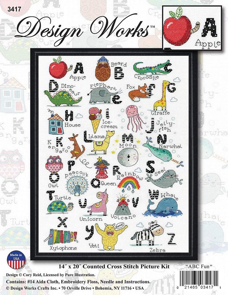 Design Works Crafts, ABC Fun Counted Cross Stitch Kit - Image 2